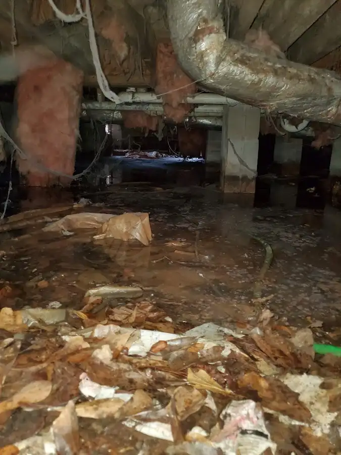 Crawl space flood assessment for Commercial Water Damage Restoration in Fort Worth